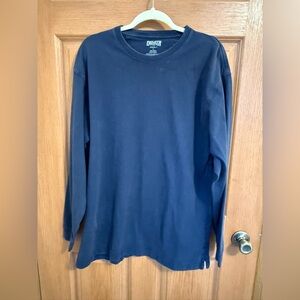 Duluth Trading Co long sleeve crew neck tee mens large blue workshirt basic